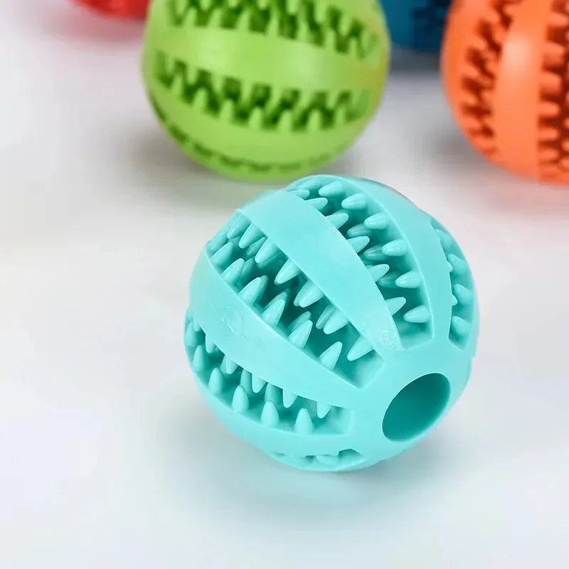 Natural Rubber Dog Chew Toy Extra-Tough Tooth Cleaning Treat Ball Interactive Elasticity Pet Product 5cm
