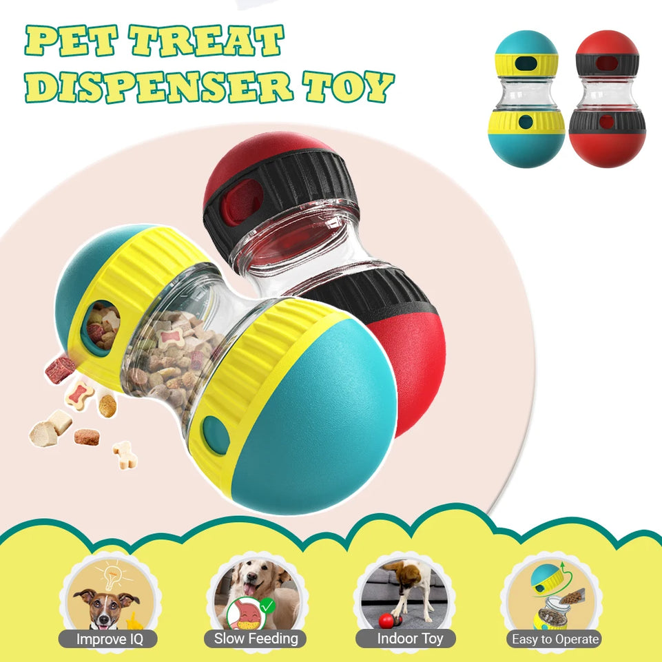 Interactive Dog Toy Treat Dispenser For Small Big Dogs Slow Feeder Puppy Enrichment Training Ball Improve IQ Pet Toys Supplies