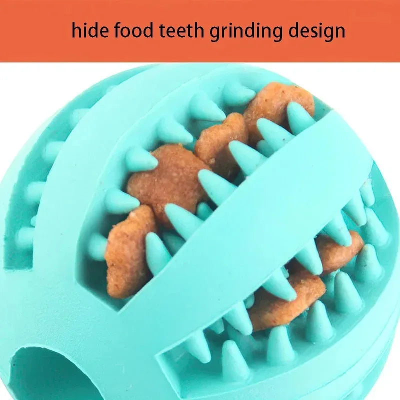 Natural Rubber Dog Chew Toy Extra-Tough Tooth Cleaning Treat Ball Interactive Elasticity Pet Product 5cm