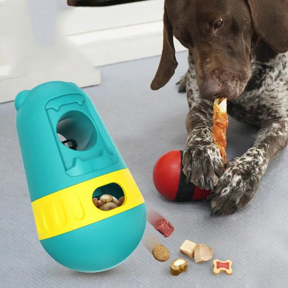 Bite Resistant Dog Treat Dispenser Toy Relieve Boredom Indoor Training Dog Interactive Slow Feeder Rotating Feeding