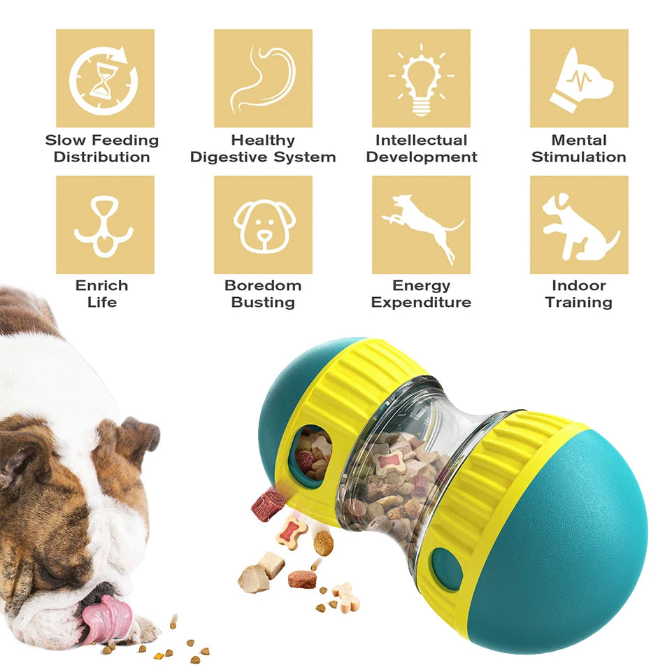 Interactive Dog Toy Treat Dispenser For Small Big Dogs Slow Feeder Puppy Enrichment Training Ball Improve IQ Pet Toys Supplies